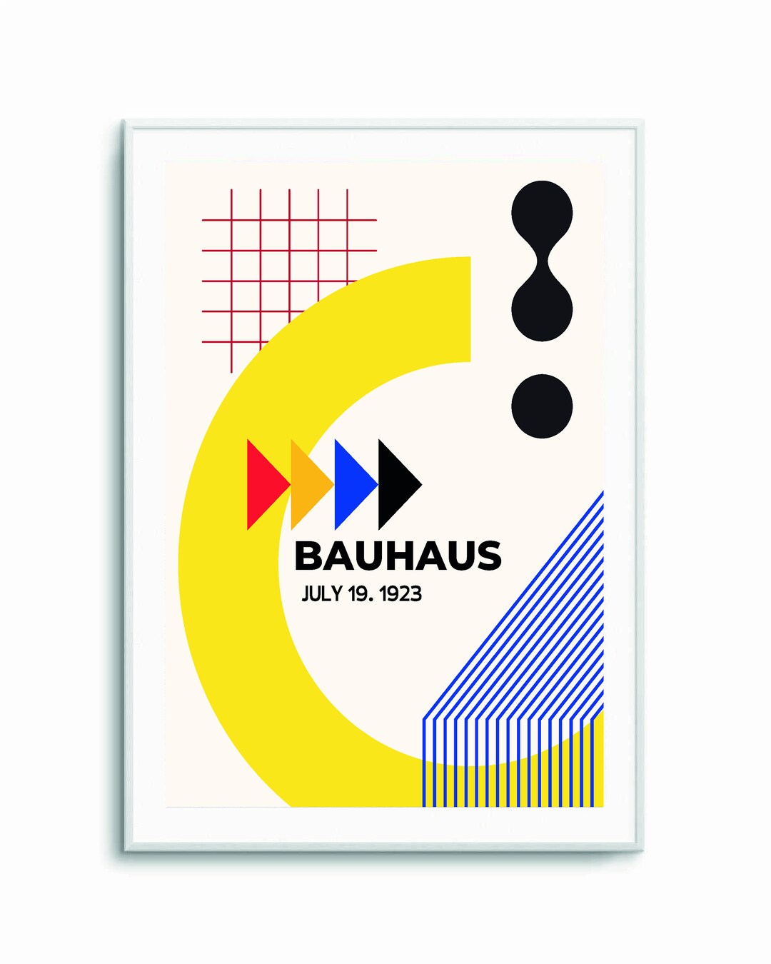 Bauhaus Poster Print,bauhaus Printable Exhibition Poster, Geometric ...