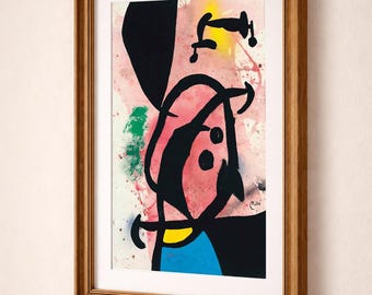 Joan Miro Abstract Surreal Wall Art Print, Modern Poster, Colorful Contemporary Art, Digital Download,Abstract Wall Art Print
