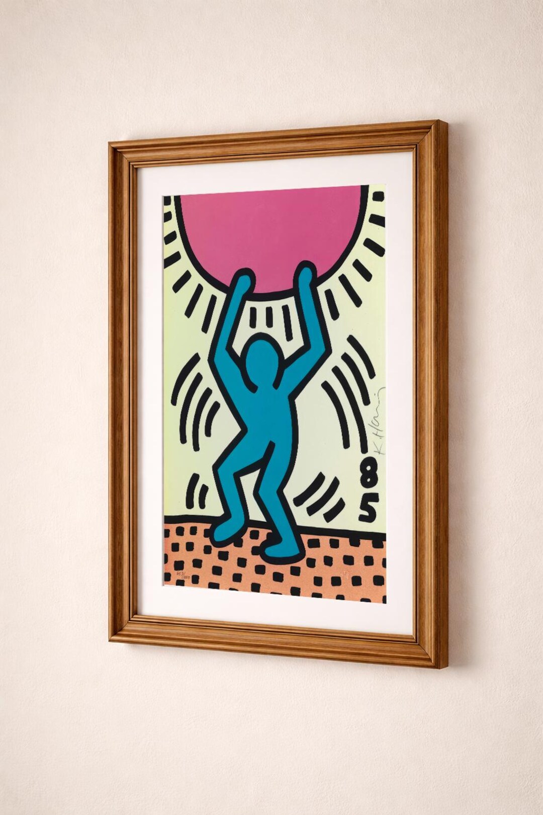 Keith Haring Pop Art Wall Art Print, Dancing Figures Abstract Poster ...