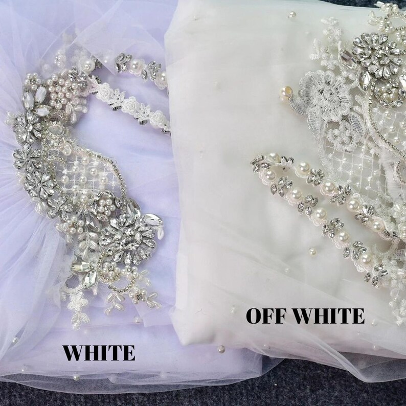Capa nupcial, capa de boda, elegante velo de capa nupcial con cuentas de perlas, perfecto para su día mágico de boda, accesorios de boda imagen 10