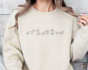 Dachshund Sweater Dachshund Mom Sweatshirt Minimalist Dog Sweatshirt Weiner Dog Lover Gift Dachshund Mama gift Dachshund Gift For Women Man