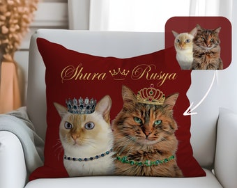 Almohada personalizada para mascotas, almohada para perros, funda de almohada personalizada, funda de almohada personalizada, almohada para gatos, almohada para mascotas, retrato de mascota, regalos para dueños de perros, almohada personalizada para gatos
