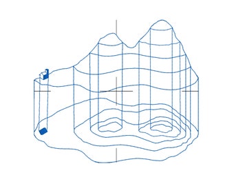 Diseño de bordado de máquina topográfica