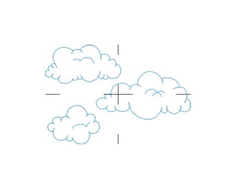 Clouds Machine Embroidery Design