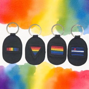 Leather Rainbow Keyrings