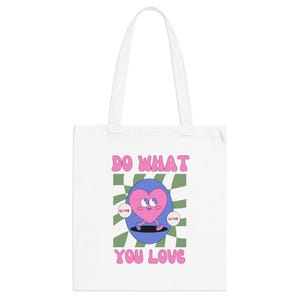 Heartfelt Motivation Tote Bag - Perfect Gift for Enthusiasts, Eco-Friendly Shopping, Casual Outings, Love Yourself, Inspirational Art