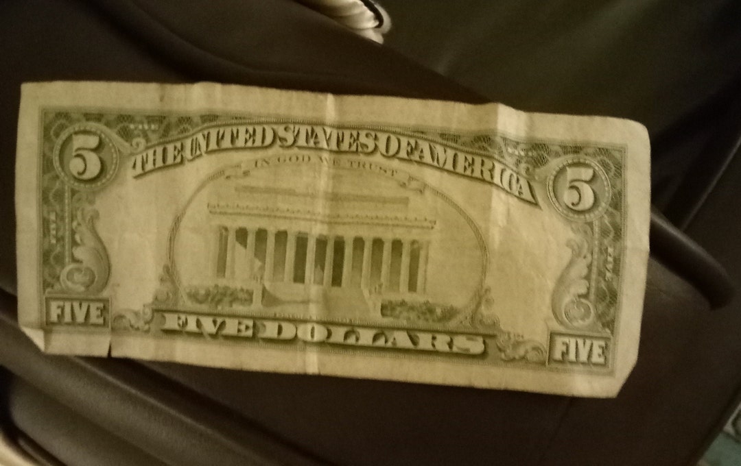 1985 Five Dollar Bill Etsy