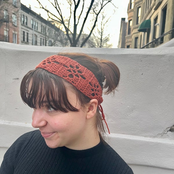 Homemade Crochet Daisy Headband