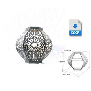 lampada marocchina in carta dxf