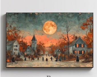 Halloween Frame TV Art | Haunted House Frame TV | Halloween Art | Trick or Treat Samsung Frame TV Art | Digital Download |