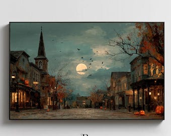 Halloween Frame TV Art | Haunted House Frame TV | Halloween Art | Trick or Treat Samsung Frame TV Art | Digital Download |