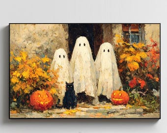 Halloween Frame TV Art | Haunted House Frame TV | Halloween Art | Trick or Treat Samsung Frame TV Art | Digital Download |