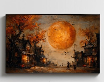 Halloween Frame TV Art | Haunted House Frame TV | Halloween Art | Trick or Treat Samsung Frame TV Art | Digital Download |