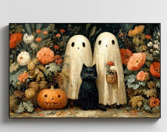 Halloween Frame TV Art | Haunted House Frame TV | Halloween Art | Trick or Treat Samsung Frame TV Art | Digital Download |
