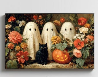 Halloween Frame TV Art | Haunted House Frame TV | Halloween Art | Trick or Treat Samsung Frame TV Art | Digital Download |