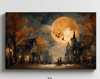 Halloween Frame TV Art | Haunted House Frame TV | Halloween Art | Trick or Treat Samsung Frame TV Art | Digital Download |
