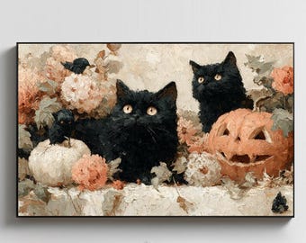 Arte de TV com moldura de Halloween | Moldura de TV com casa mal-assombrada | Arte de Halloween | Doces ou travessuras Samsung Arte de TV com moldura | Download digital |
