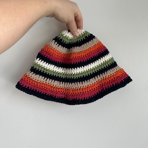 Handmade Striped Bucket Hats