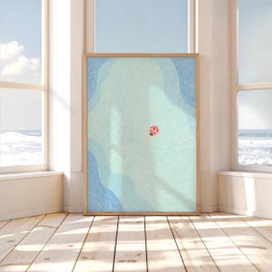 Woman Swimming Wall Art - Swimming Poster - Girl Swimming Print - Swimming in the Ocean Art Print