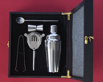 Juego de coctelera en caja de regalo