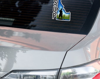 Idaho SUP Paddler Bubble-free stickers