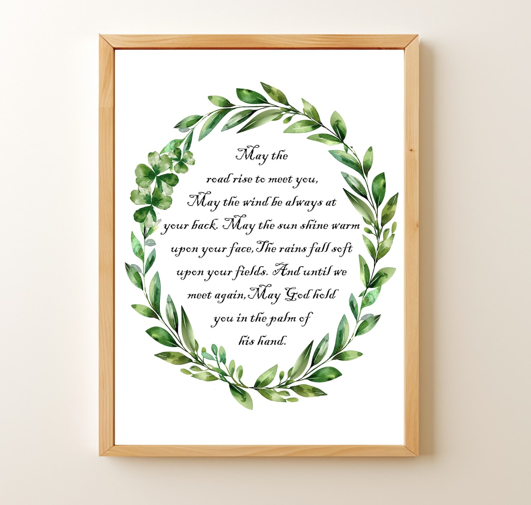 Irish Blessing Printable, St Patricks Day Wall Art, St Paddy's Day ...