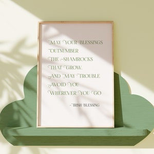 Irish Blessing Printable, St Patricks Day Wall Art, St Paddy's Day ...