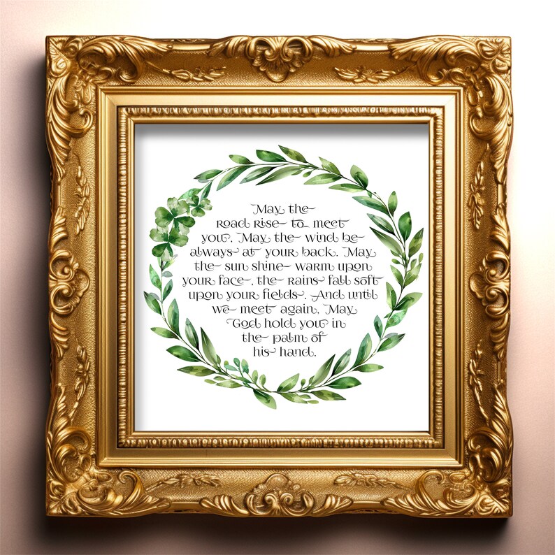 Irish Blessing Printable, St Patricks Day Wall Art, St Paddy's Day ...