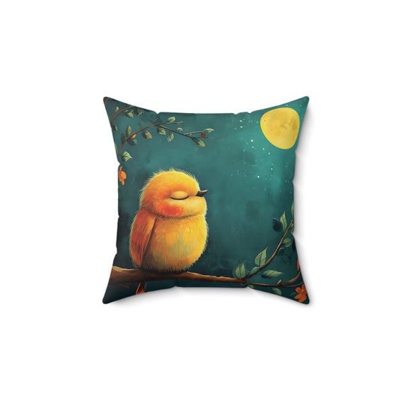 Adorable Yellow Bird Pillow Kids Pillow Throw Pillow Decorative Pillow Accent Pillow Home Decor Living Room Decor Bedroom Decor Etsy