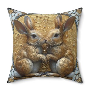 Rabbit Pillow, Rabbit Decor, Rabit Lovers, Throw Pillow, Decorative Pillow, Accent Pillow, Home Decor, Bedroom, Housewarming Gift