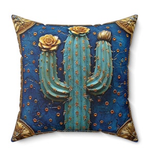 Cactus Pillow, Flowering Cactus, Cactus Gift, Throw Pillow, Decorative Pillow, Accent Pillow, Desert Decor, Living Room, Housewarming Gift