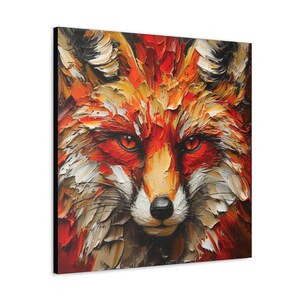 Stylish Red Fox Painting, Canvas Print, Wall Art, Art Prints, Home Art, Bedroom Art, Living Room Art, Home Decor, Fox Lovers, Fox Art,