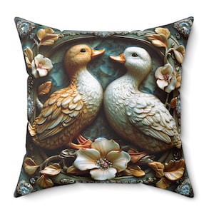 Duck Pillow, Duck Decor, Duck Lovers, Throw Pillow, Decorative Pillow, Accent Pillow, Home Decor, Living Room, Bedroom, Housewarming Gift,