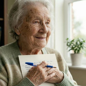 Handwritten Letter Service for Seniors - Personalized Penpal Gift for Grandparents - Custom Snail Mail Subscription - Long Distance Care