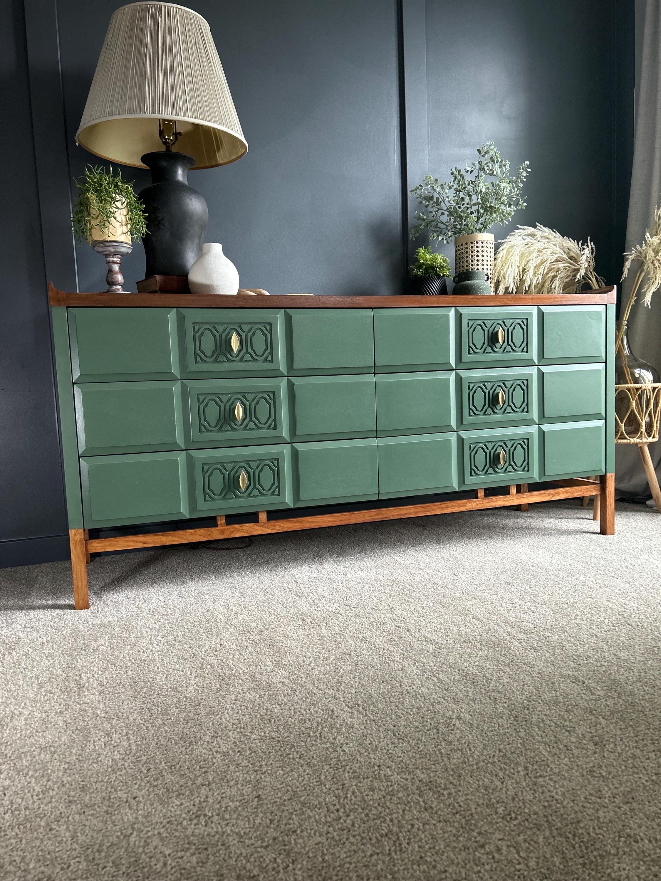 Refinished Vintage Long Dresser - Etsy