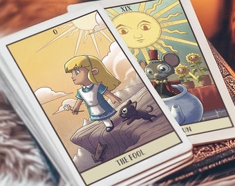 Mystical Alice in Wonderland Tarot Deck | 22 Major Arcana | Exclusive Rider-Waite-Smith Inspired Illustrations | Handcrafted in France