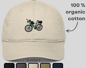 Czapka z haftem Bikepacking, organiczna, dla taty