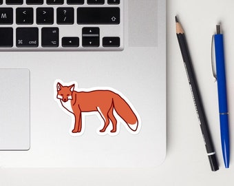 Fox Vinyl Sticker for Laptop Animal Bumper Sticker