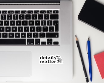 Details: Matte sticker, microscoopsticker, vinyl sticker laptop waterfles wetenschap