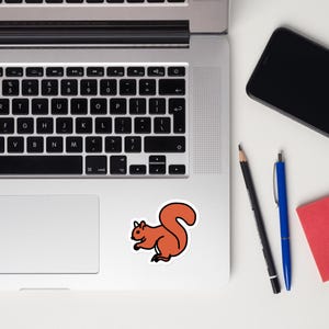Squirrel Vinyl Sticker for Laptop Animal Bumper Sticker
