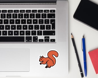 Squirrel Vinyl Sticker for Laptop Animal Bumper Sticker