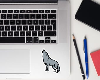 Wolf Vinyl Aufkleber für Laptop Sticker Tier Autoaufkleber