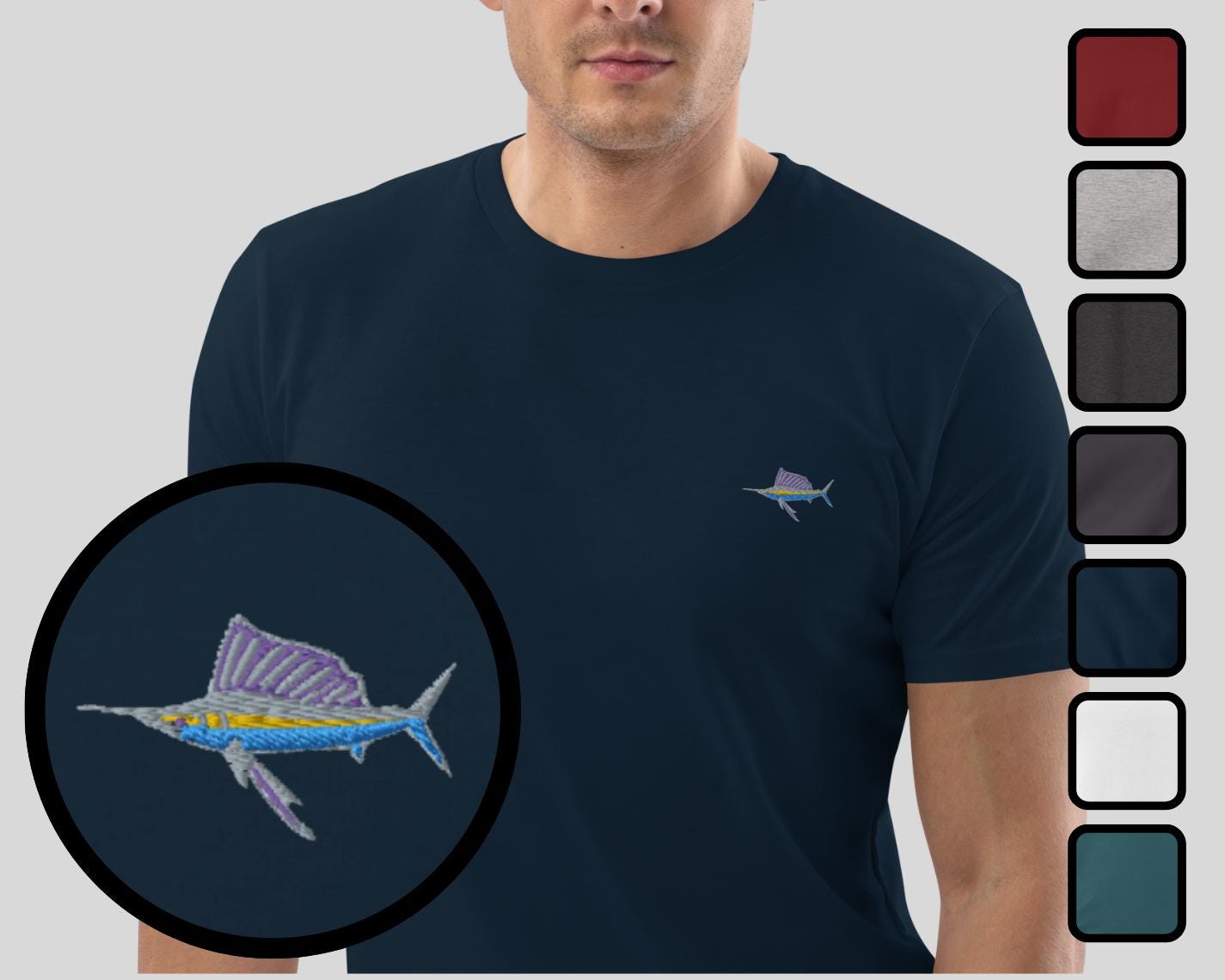 HAMMO /SAILFISH カーボン5'4 good size！ Buy Sailfish Organic Embroidered Unisex T-shirt Minimal Design