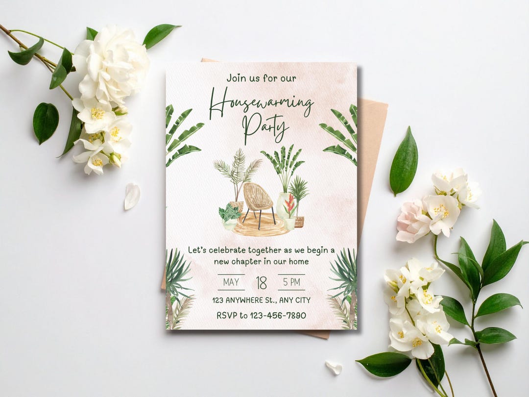 Editable Housewarming Invitation | House Warming Party Invite | Canva ...