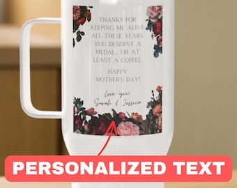 Vaso personalizado único abuela Gif 40oz vaso personalizado taza de vaso personalizado regalo personalizado mamá taza de café regalo de cumpleaños taza de café