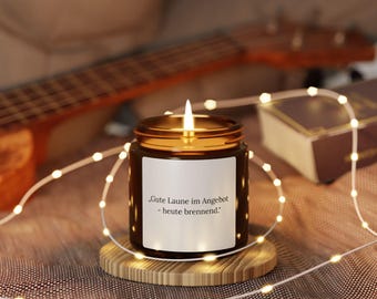Good mood with this Soy Candle, Amber Jar | Scented Soy Candle