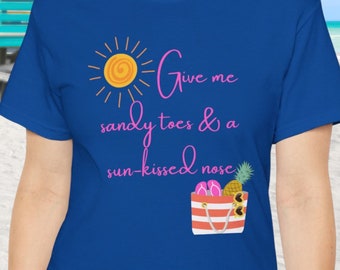 Cute Summer T-Shirt Custom T Shirt for Summer Shirt for Beach Tshirt for Her Tshirt with Beach Gift for Summer Girl Trip Graphic T Shirt