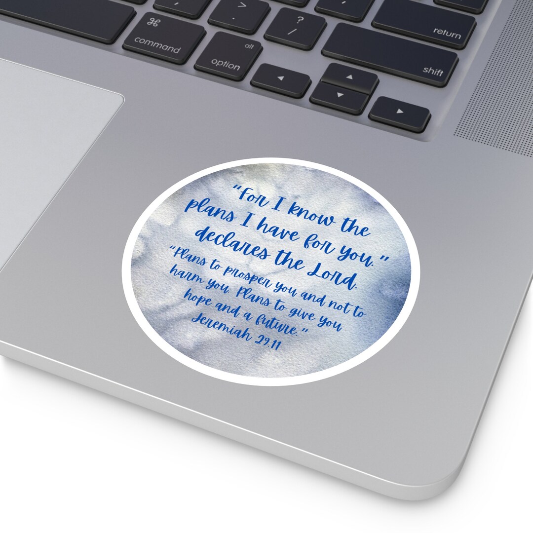 Christian Sticker, Jeremiah 29:11 Sticker, Indoor\outdoor Decal - Etsy