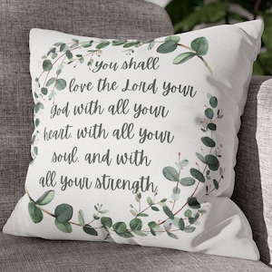 Christian Pillow Cover with Bible Verse Pillow Case with Bible Verse Christian Home Decor Throw Pillow Case Christian Gift with Bible Verse