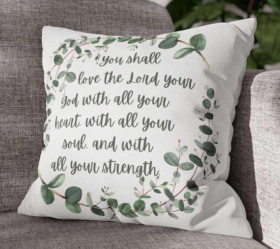 Christian Pillow Cover with Bible Verse Pillow Case with Bible Verse Christian Home Decor Throw Pillow Case Christian Gift with Bible Verse